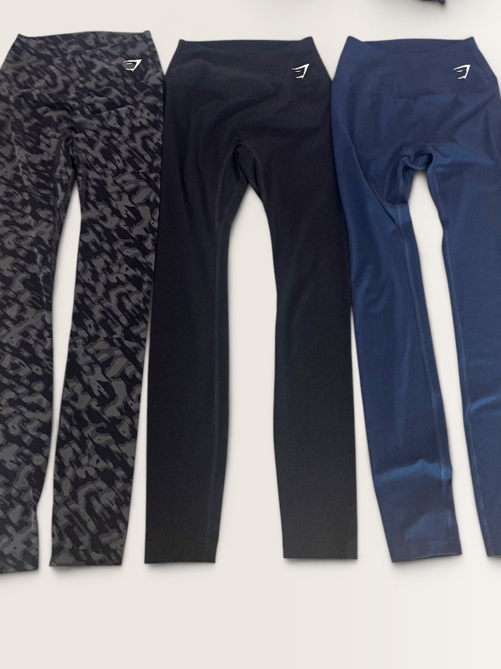 Gymshark Training Leggings - Black, Navy, & Camo Bundle